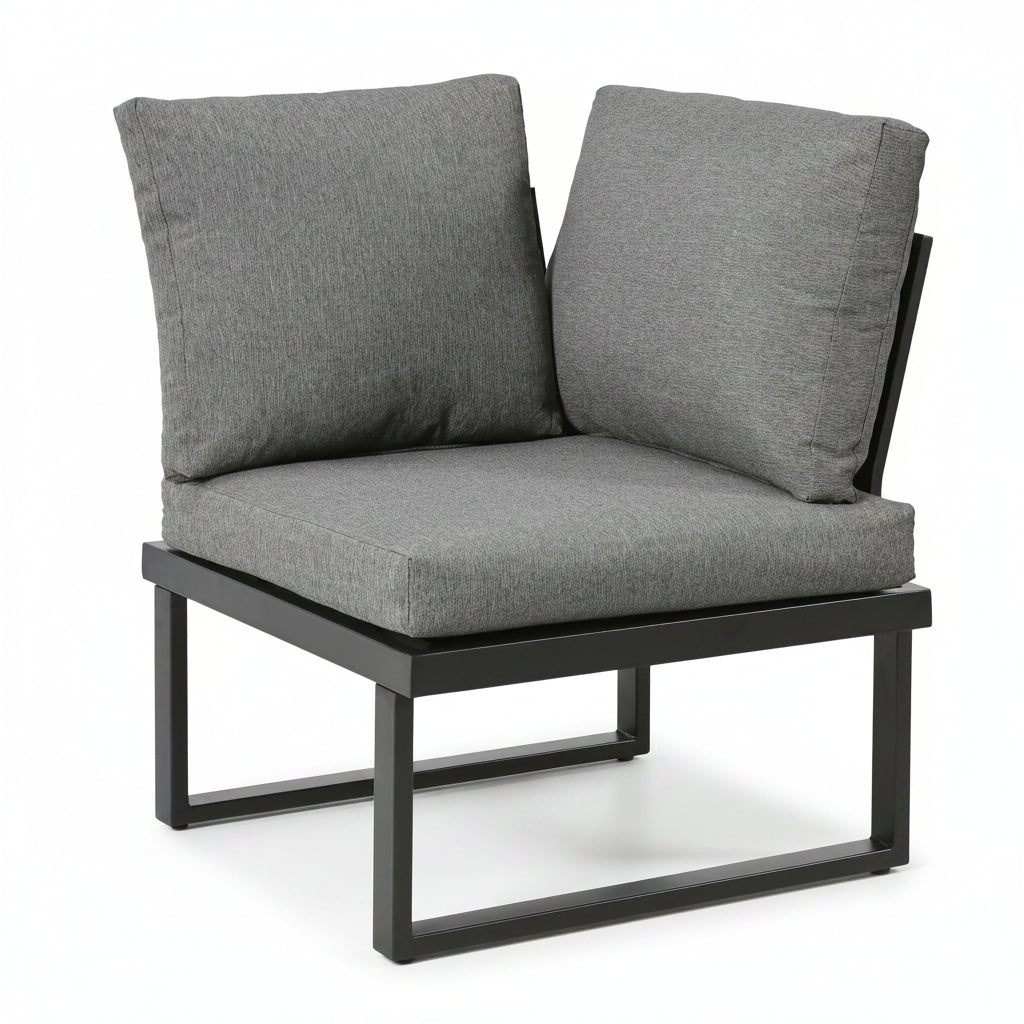Lune – 5-Seater Modular Corner Garden Lounge Set with Wood-Effect Table
