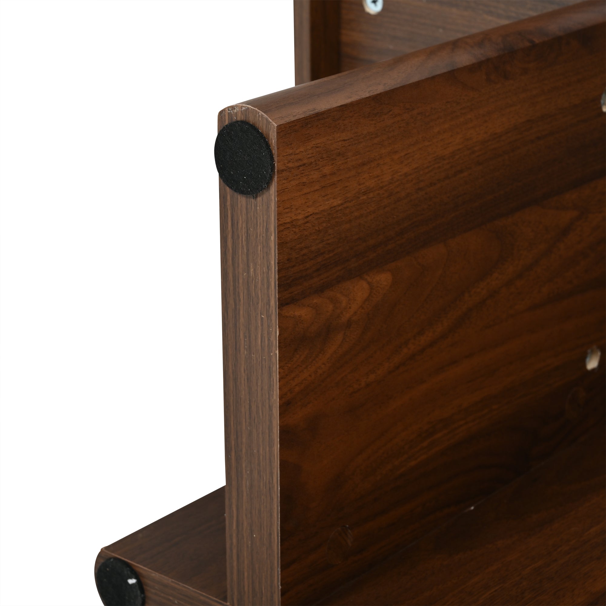 Milo – Table Basse Rectangulaire Effet Noyer à Plateau Rebordé – 100 cm