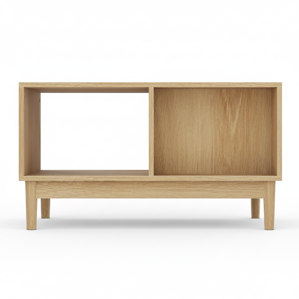 Noma – Table Basse Scandinave avec Rangement en Bois Clair