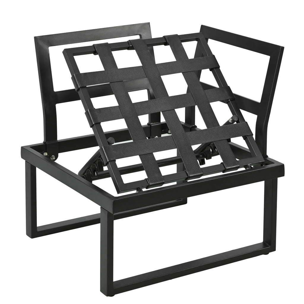 Lune – 5-Seater Modular Corner Garden Lounge Set with Wood-Effect Table