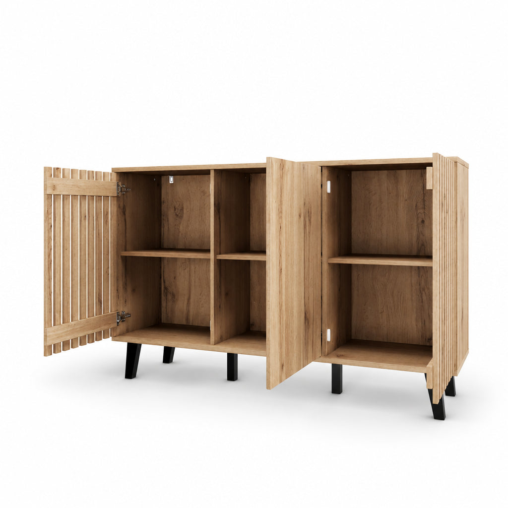Noma – Buffet Scandinave 3 Portes en Bois – 150 cm