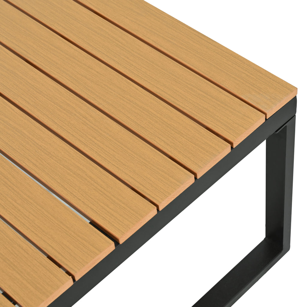 Lune – 5-Seater Modular Corner Garden Lounge Set with Wood-Effect Table
