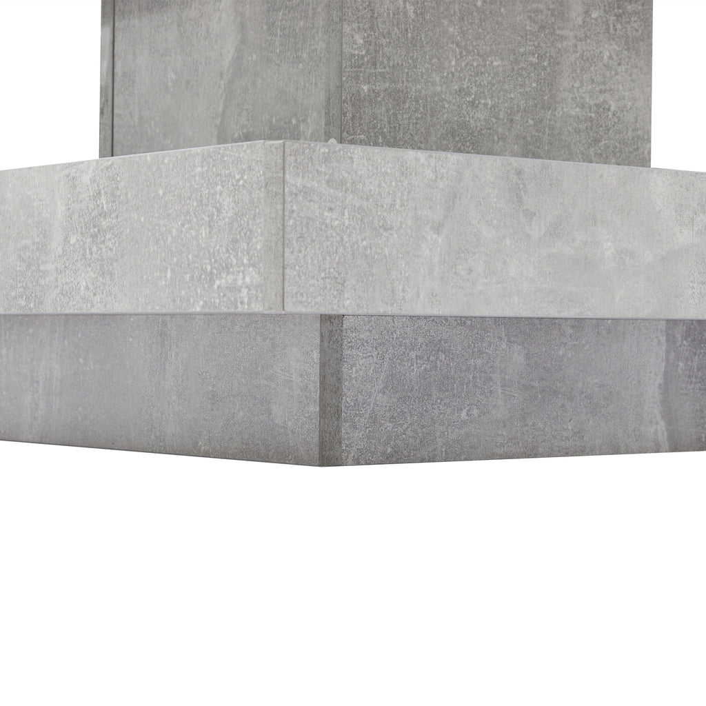 Oria – Table Basse Marbre Gris Pivotante avec Rangement