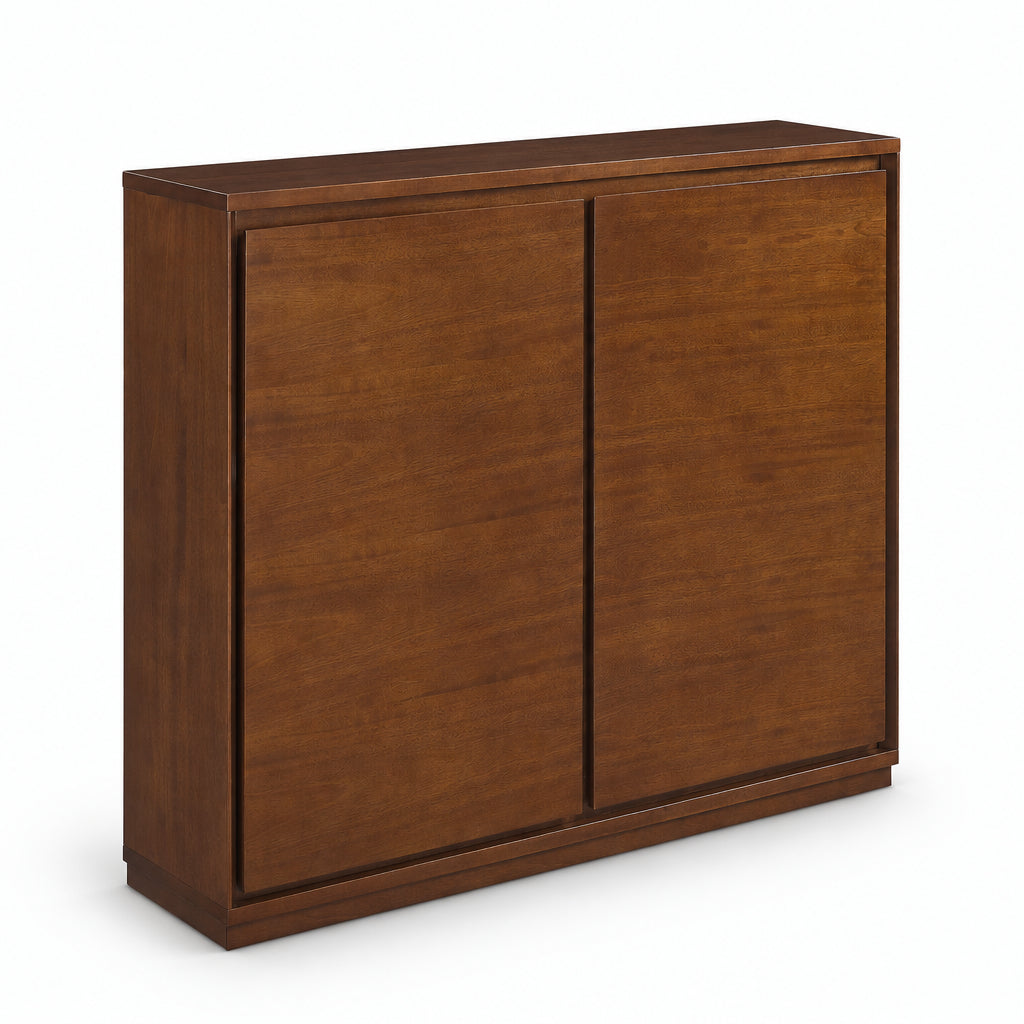 Milo – Buffet Moderne en Finition Noyer avec Rangements – 99 cm