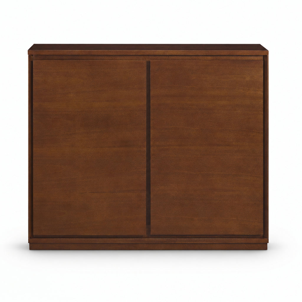 Milo – Buffet Moderne en Finition Noyer avec Rangements – 99 cm