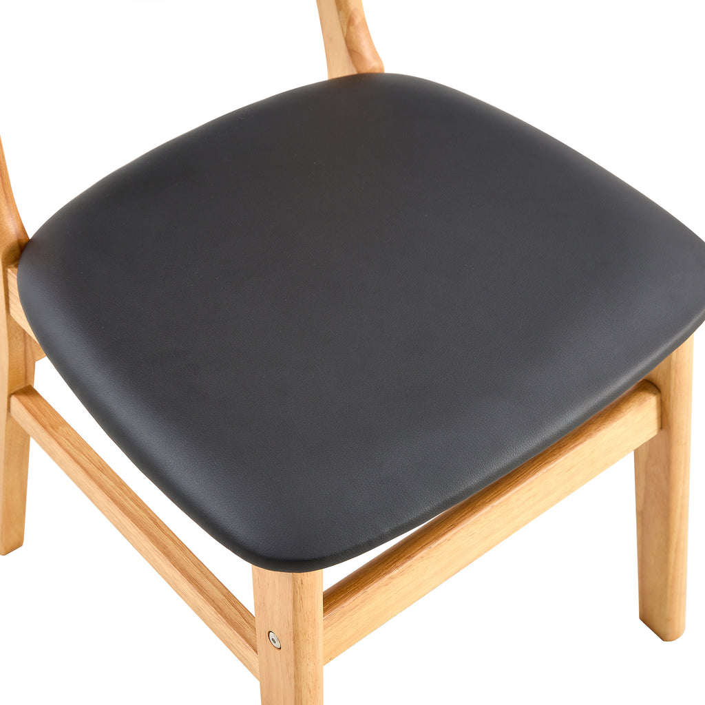 Noma – Chaise Scandinave en Bois Massif & Cannage Naturel – Lot de 2