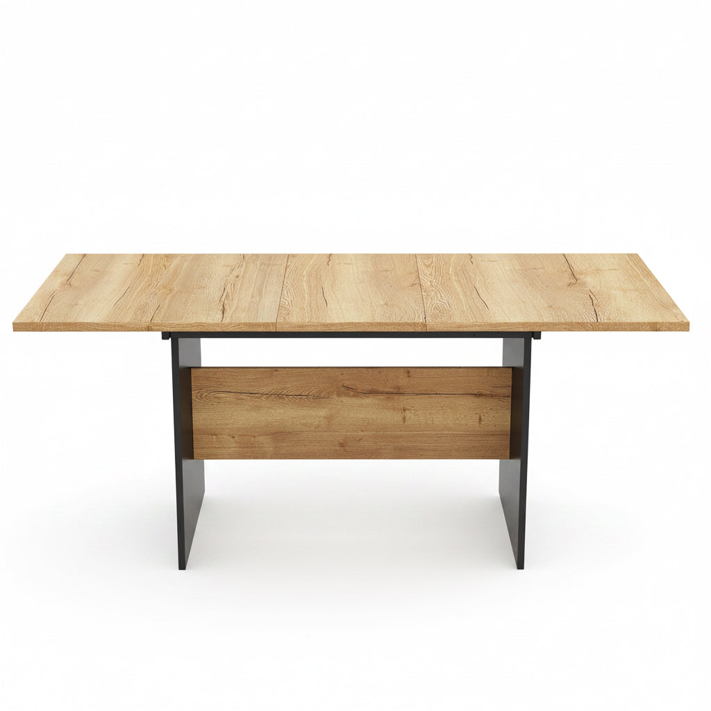 Sora – Table à Manger Ovale Extensible 6–8 Personnes en Noyer Noir