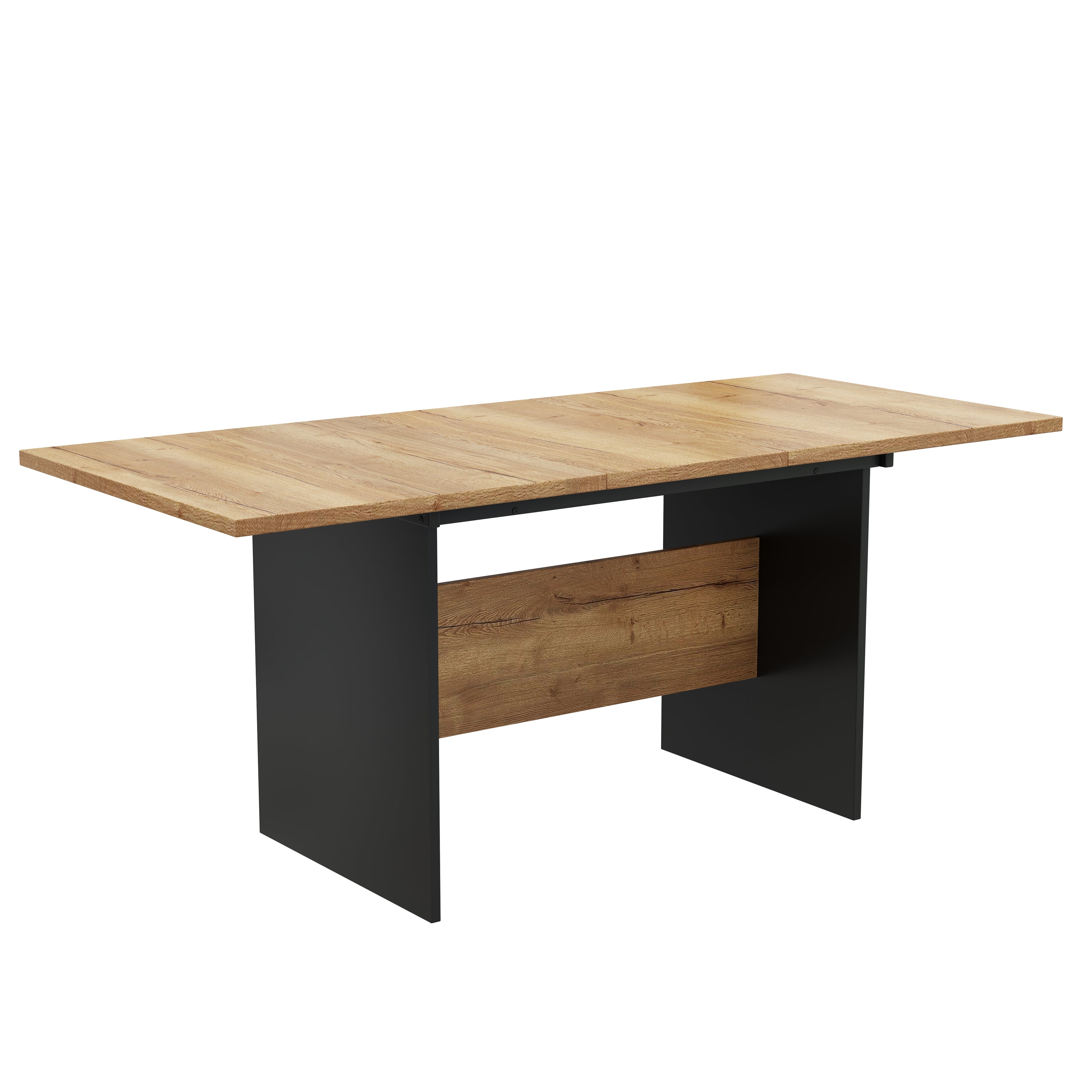 Sora – Table à Manger Ovale Extensible 6–8 Personnes en Noyer Noir