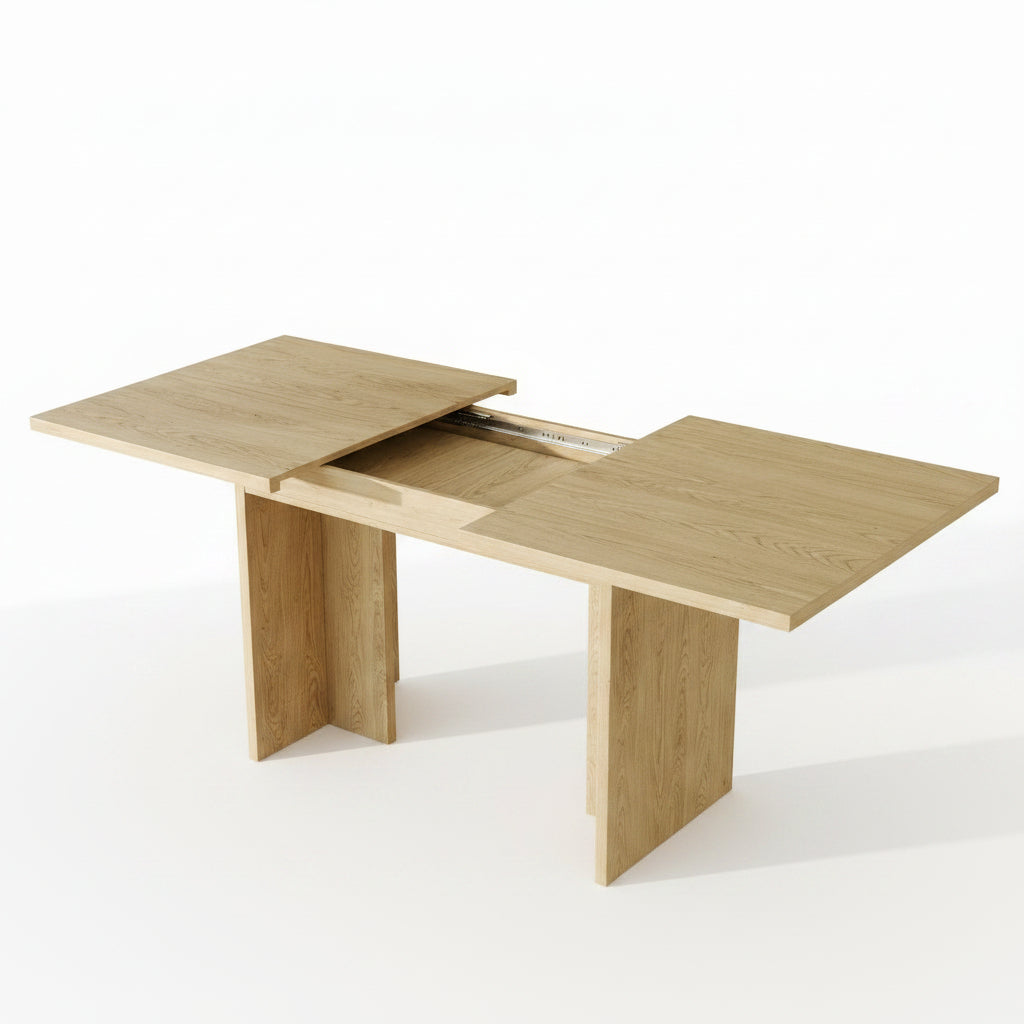 Sora – Table à Manger Rectangulaire Extensible 6–8 Personnes en Chêne
