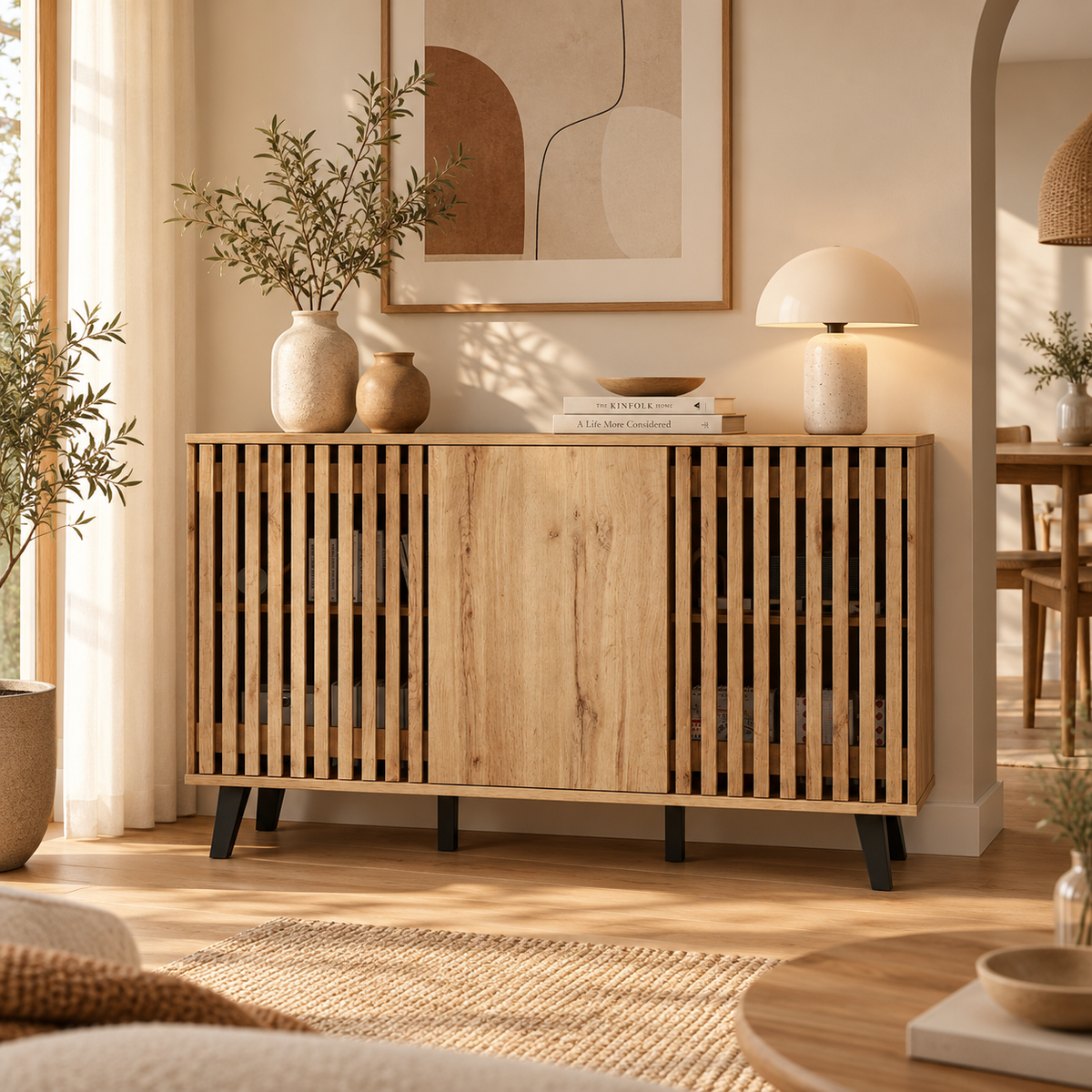 Noma – Buffet Scandinave 3 Portes en Bois – 150 cm