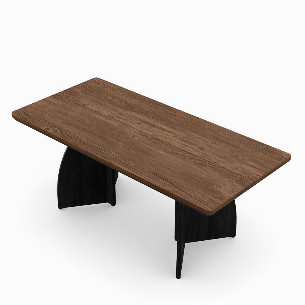 Arvo – Table à Manger Rectangulaire en Noyer 4–6 Personnes 160*80*76cm