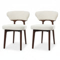 Noma – Chaise Scandinave Chenille Crème & Bois Noyer