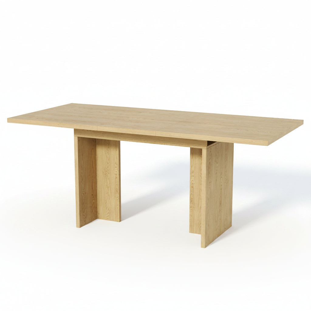 Sora – Table à Manger Rectangulaire Extensible 6–8 Personnes en Chêne