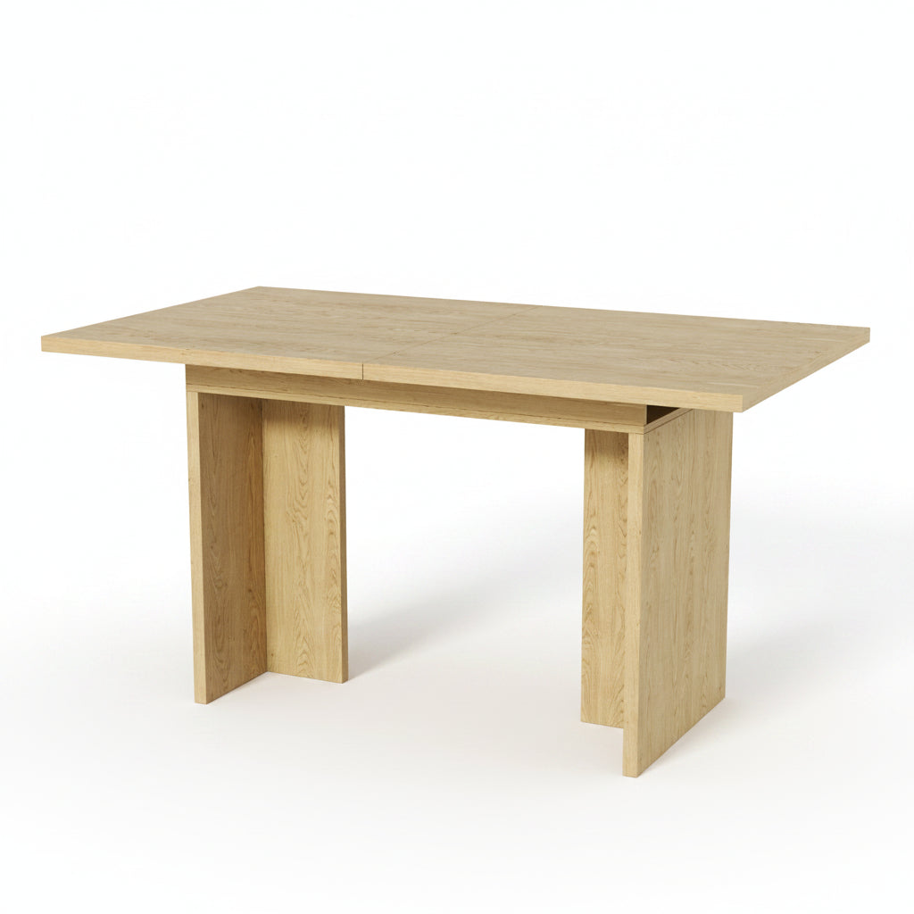 Sora – Table à Manger Rectangulaire Extensible 6–8 Personnes en Chêne