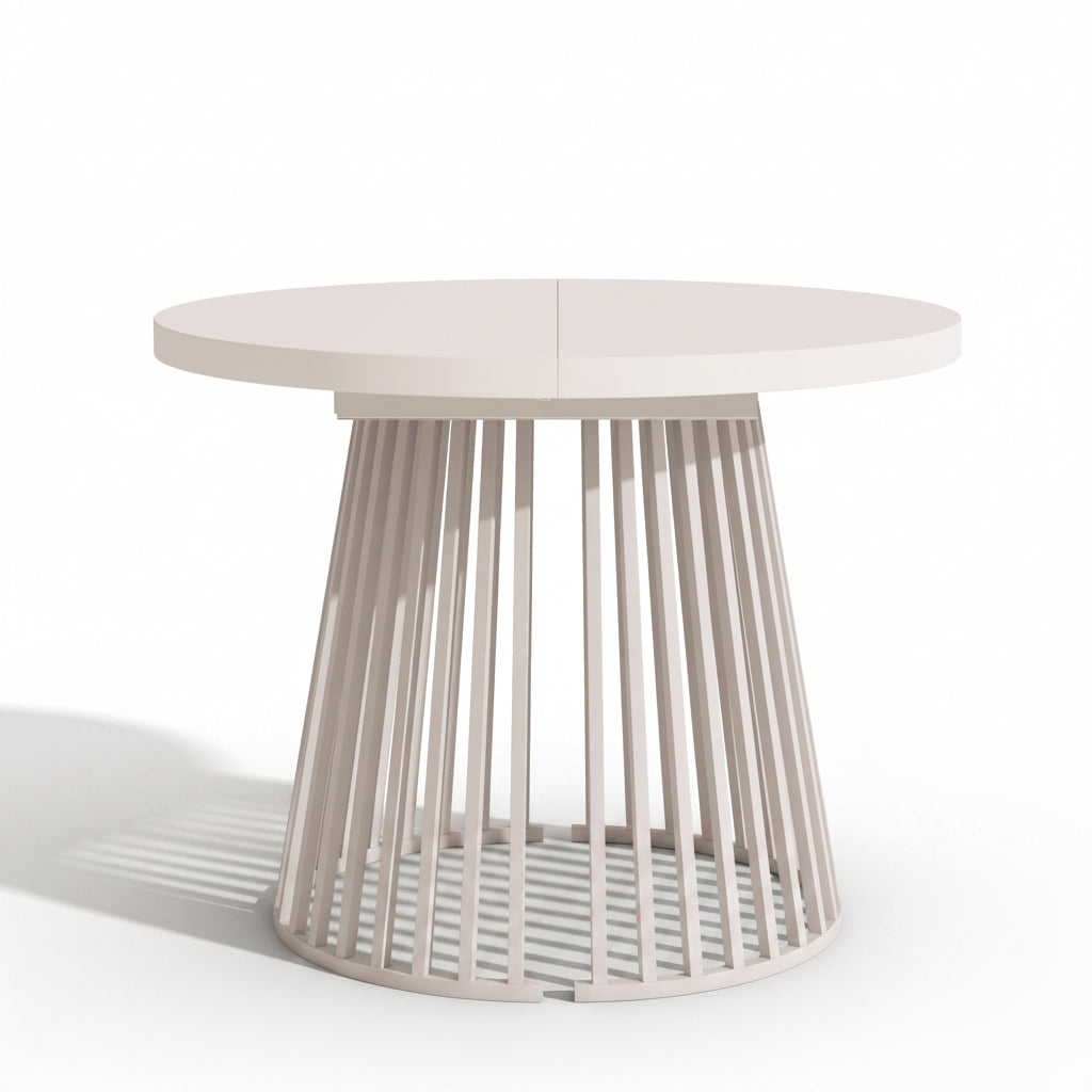 Solen – Table à Manger Ronde Extensible 4–8 Personnes en Cachemire