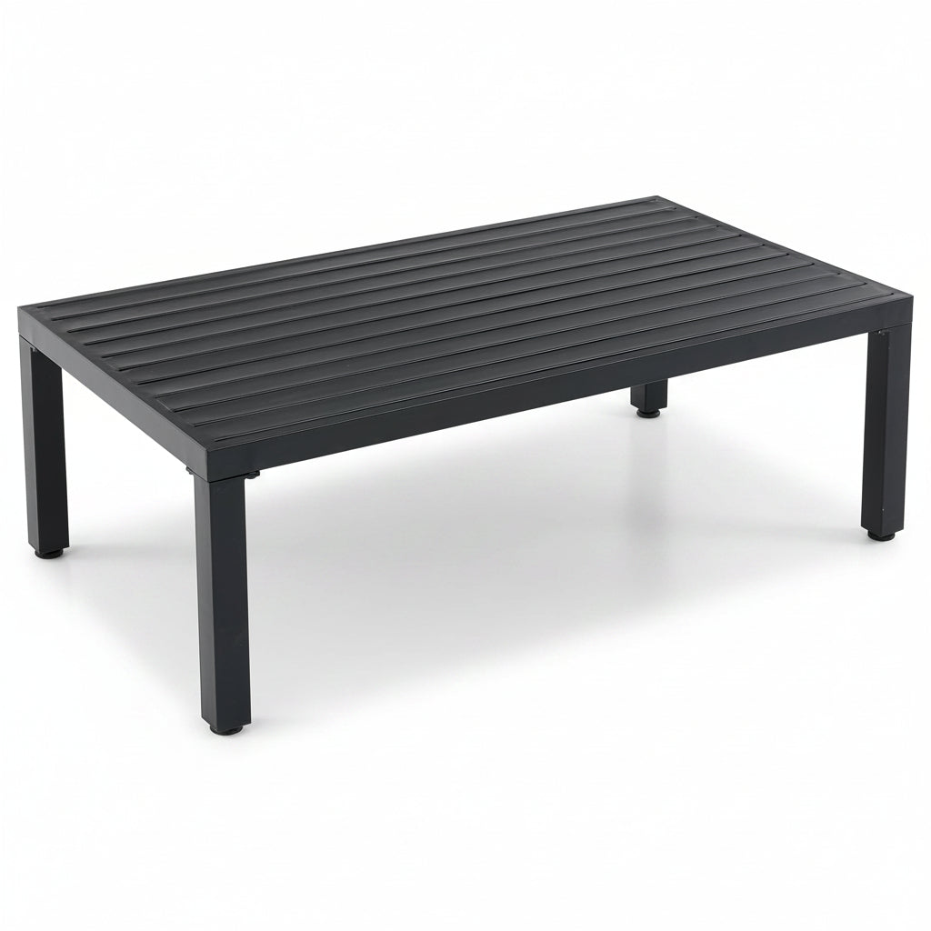 Sora – Salon de Jardin Modulable 6 Personnes avec Table Basse – Gris