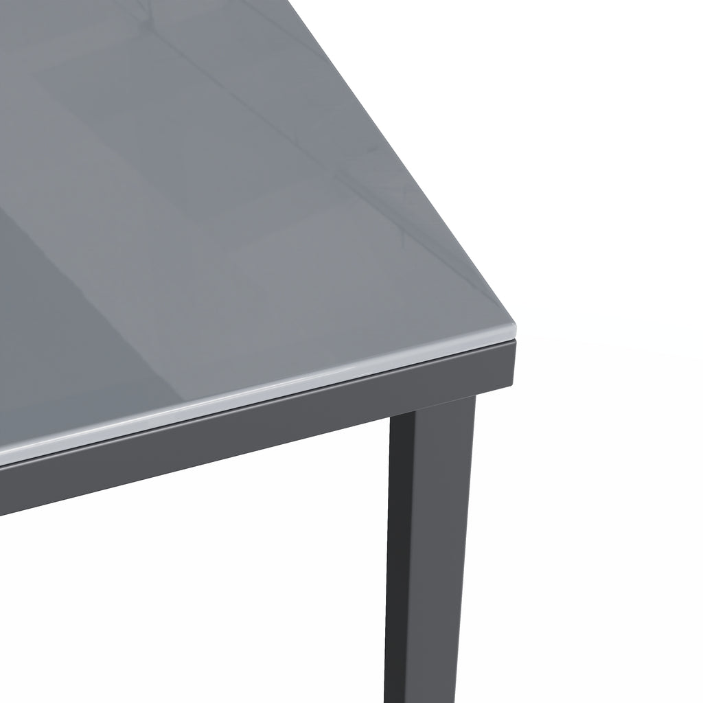 Sora – Ensemble Salon de Jardin d’Angle 6 Places avec Table & 2 Fauteuils – Gris