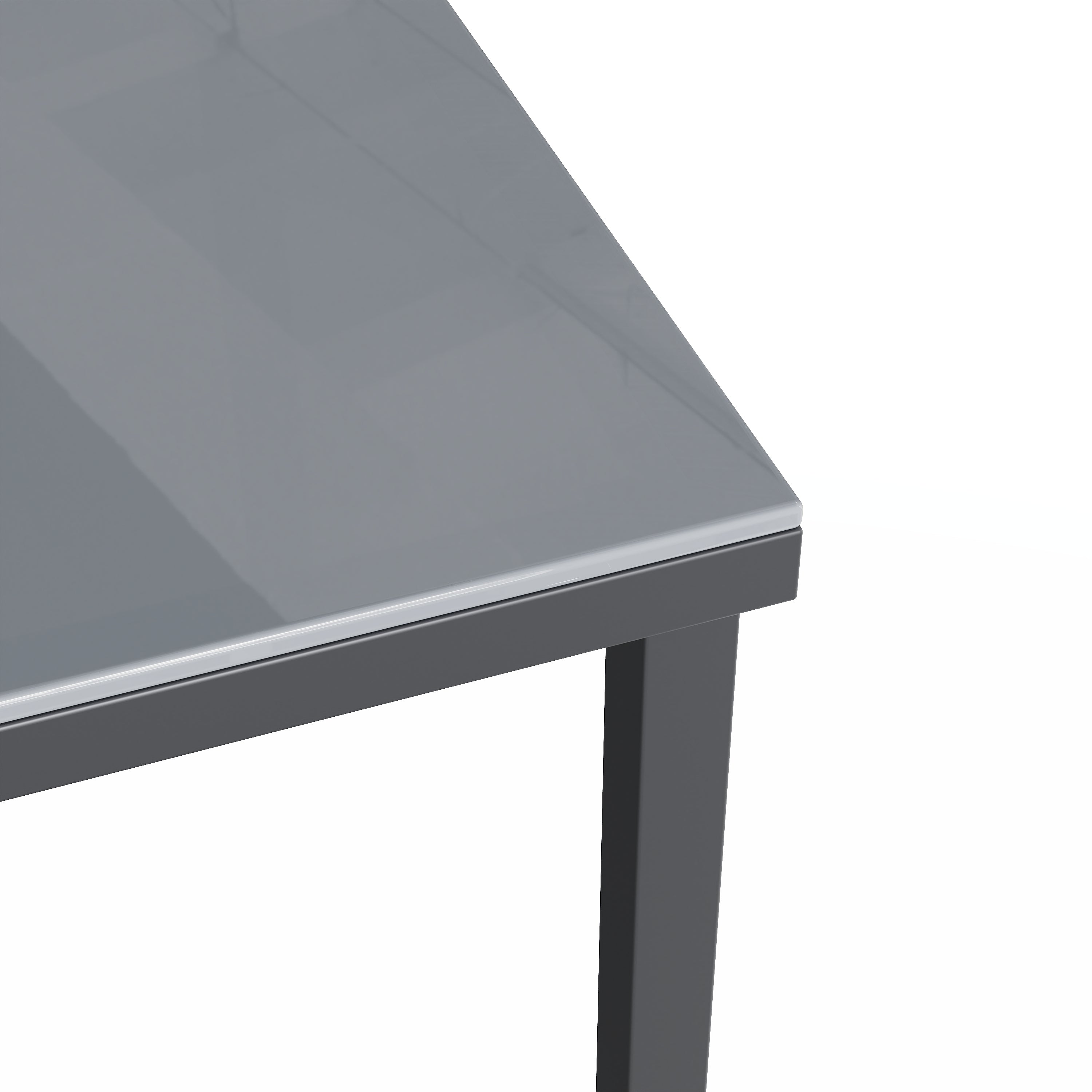 Sora – Ensemble Salon de Jardin d’Angle 6 Places avec Table & 2 Fauteuils – Gris