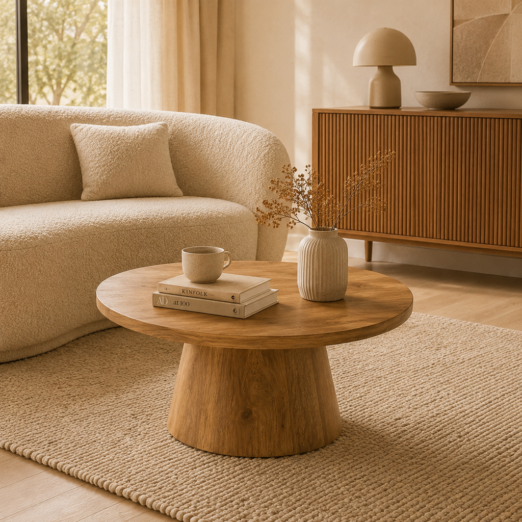 Lune – Table Basse Organique Bois Naturel