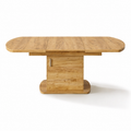 Solen – Extendable Oval Dining Table 4–6 Seater with Storage – Light Oak 200*80*75cm