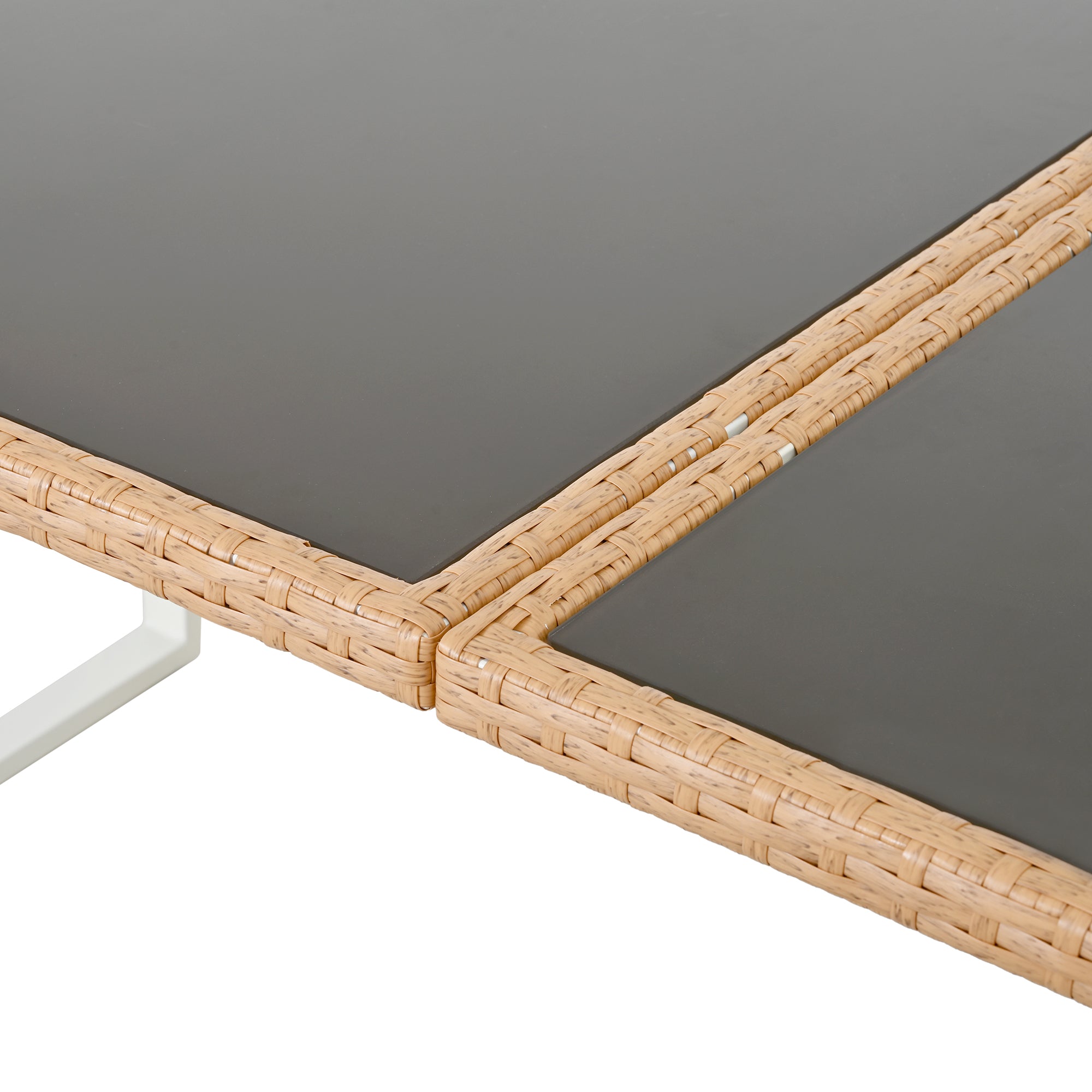 Sora – Ensemble Table de Jardin 170 cm & 6 Chaises en Résine Tressée