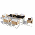 Sora – Ensemble Table de Jardin 170 cm & 6 Chaises en Résine Tressée