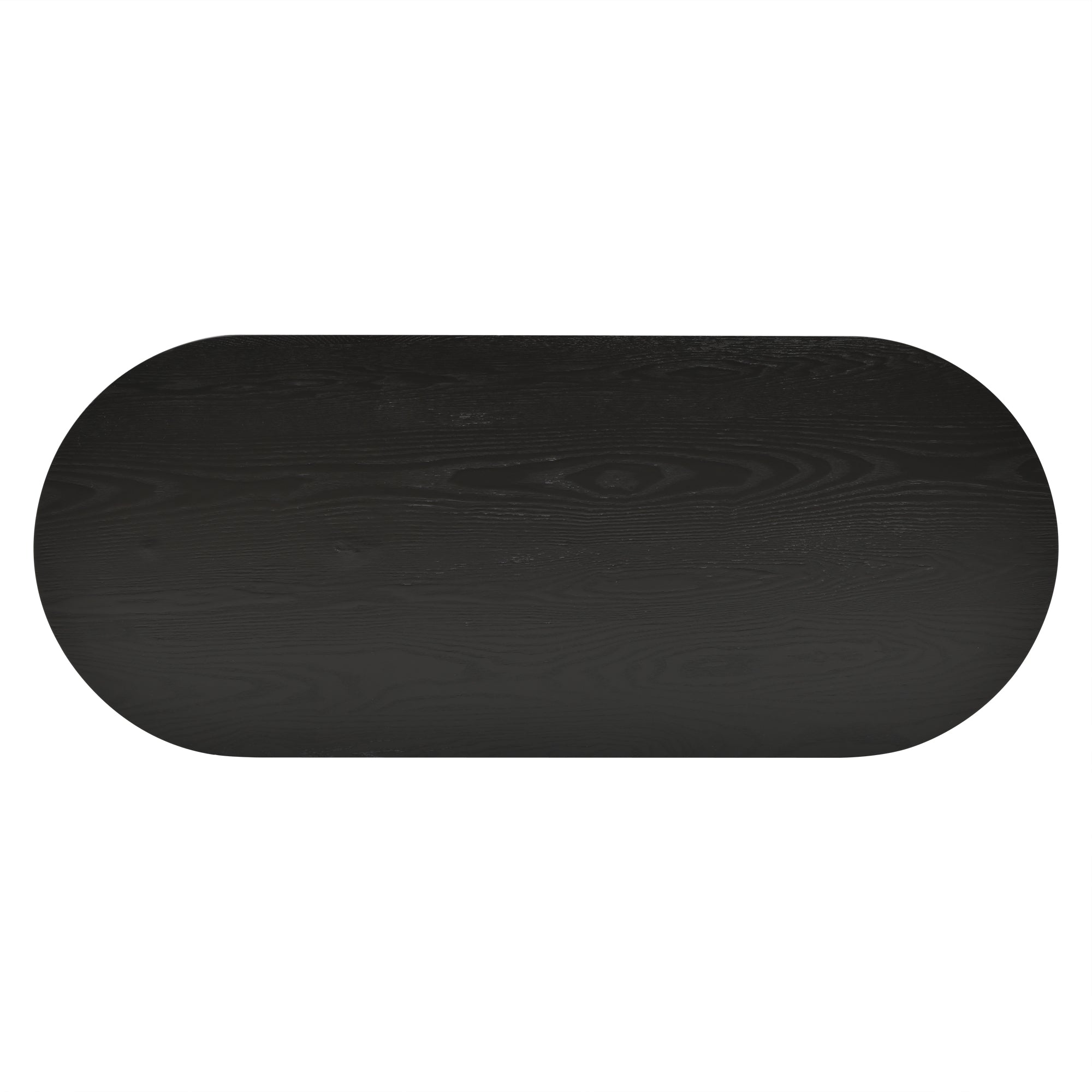 Oria – Table Basse Ovale Noire en MDF Design Minimaliste – 120 cm