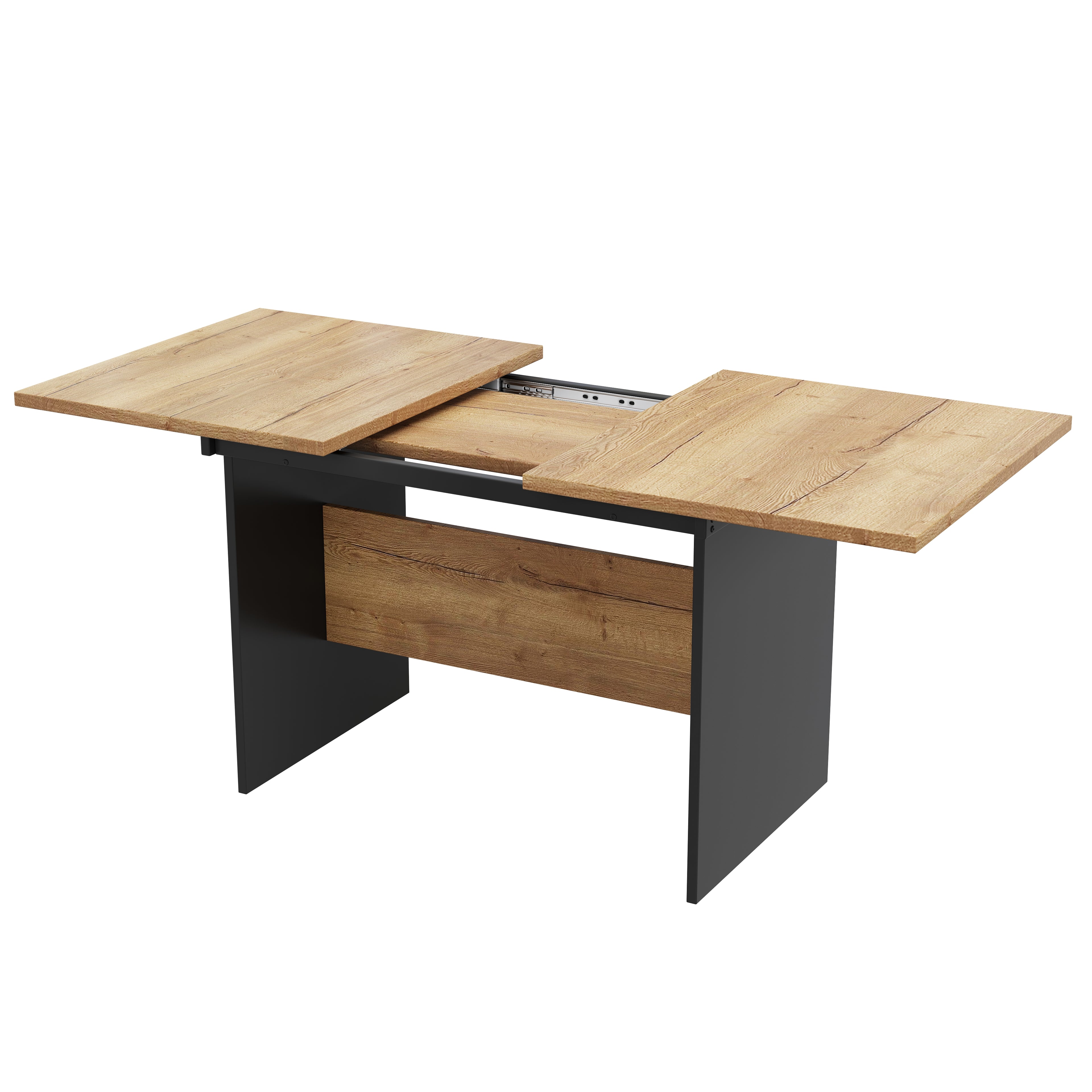 Sora – Table à Manger Ovale Extensible 6–8 Personnes en Noyer Noir